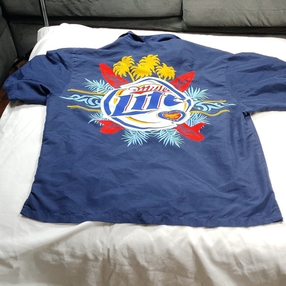 Miller Lite mens short sleeved button down shirt - Picture 8 of 13
